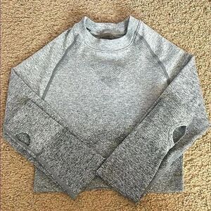 Gymshark Gray Crew Neck Top with Gradient Design